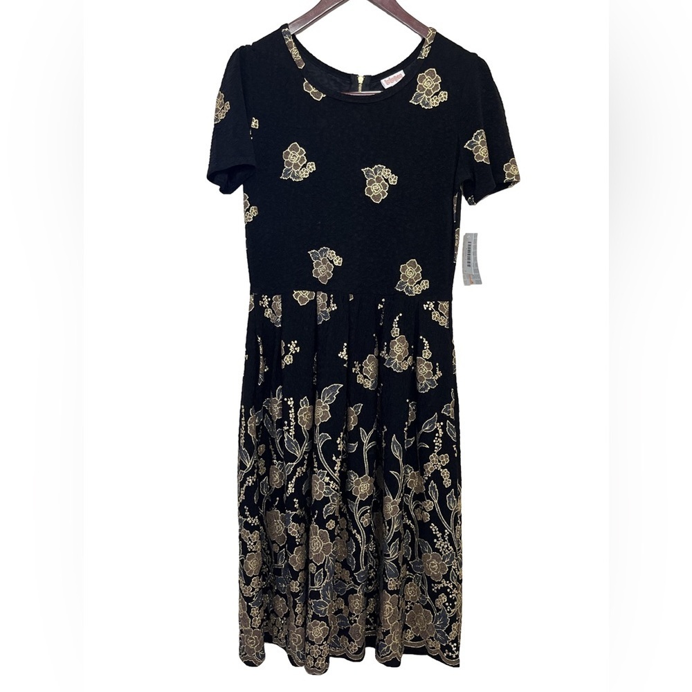 LuLaRoe Amelia Women’s Elegant Fit & Flare Dress Size Large
